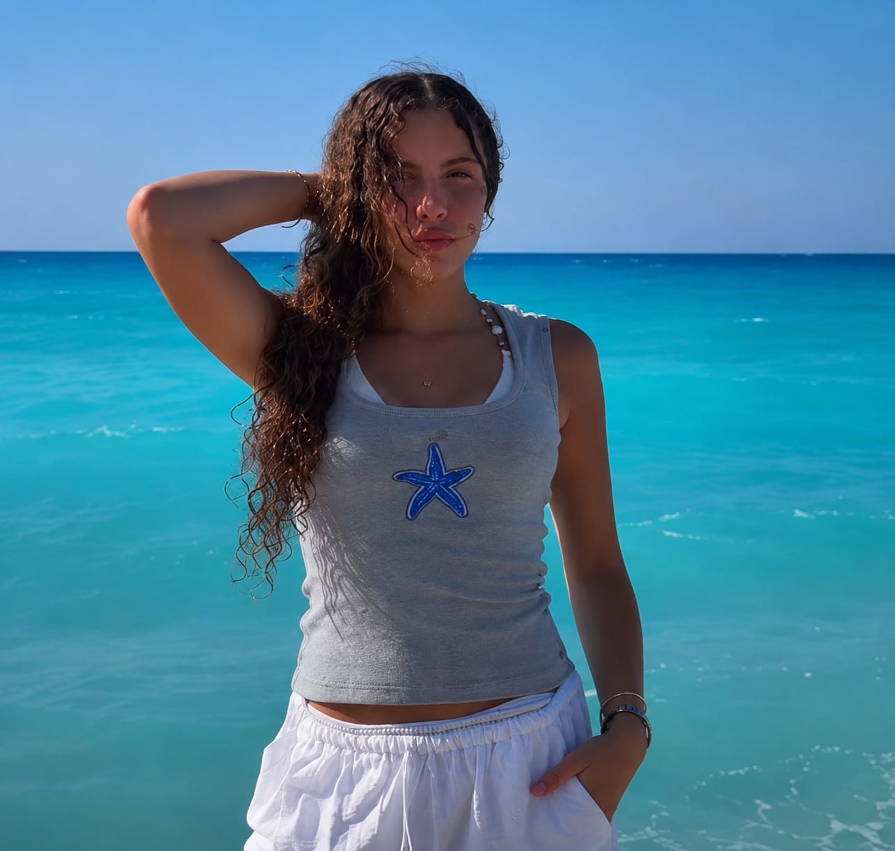 Gray Star Fish Top