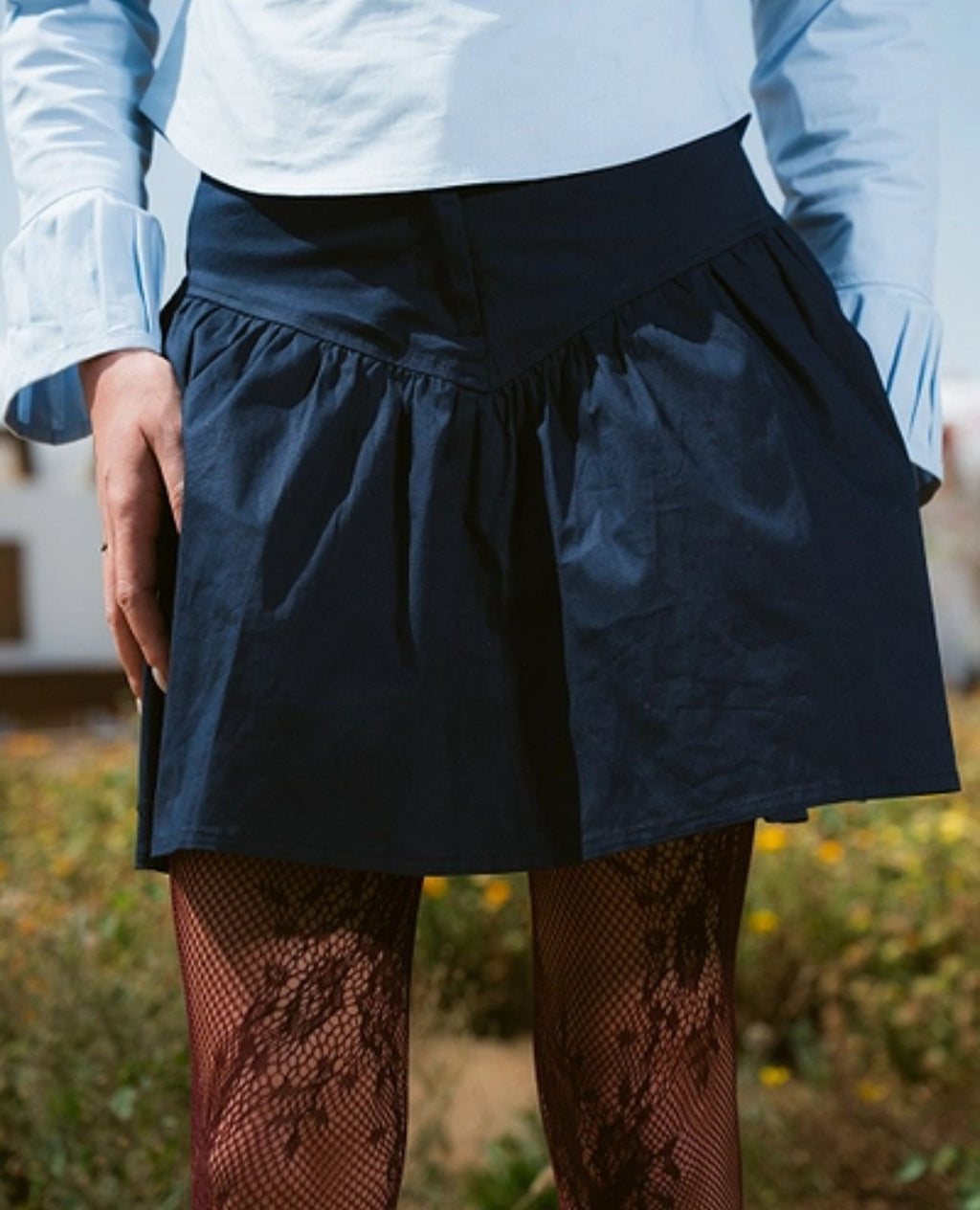 navy blue skirt