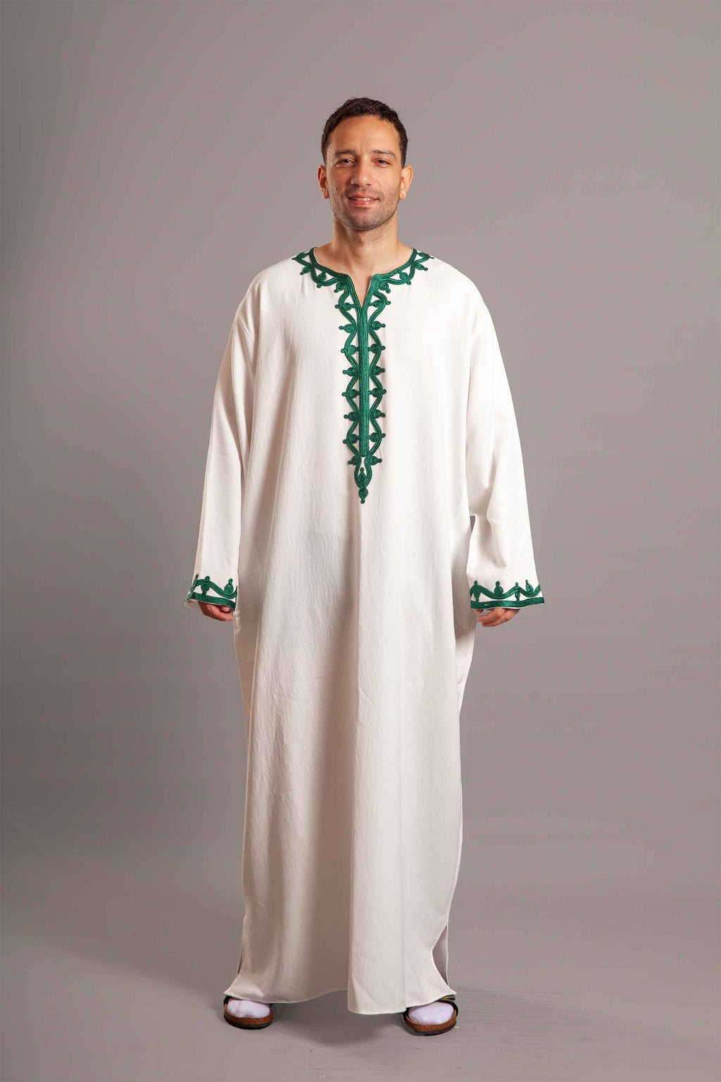 White cotton jalabiya