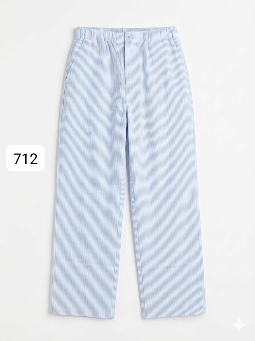 Stripped linen pants