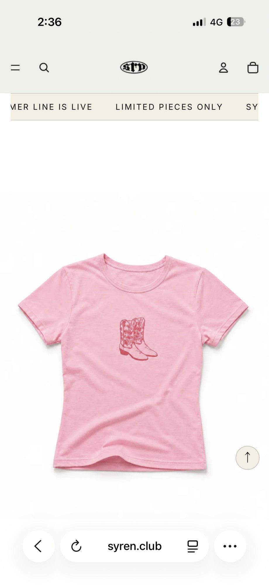 Pink boots baby tee