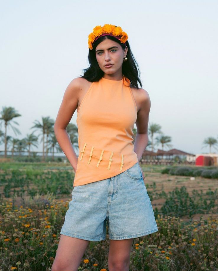 Peach Halter Top