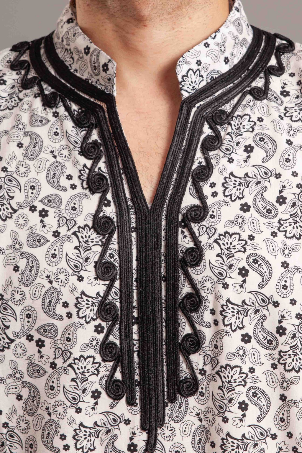 White cotton embroidered shirt