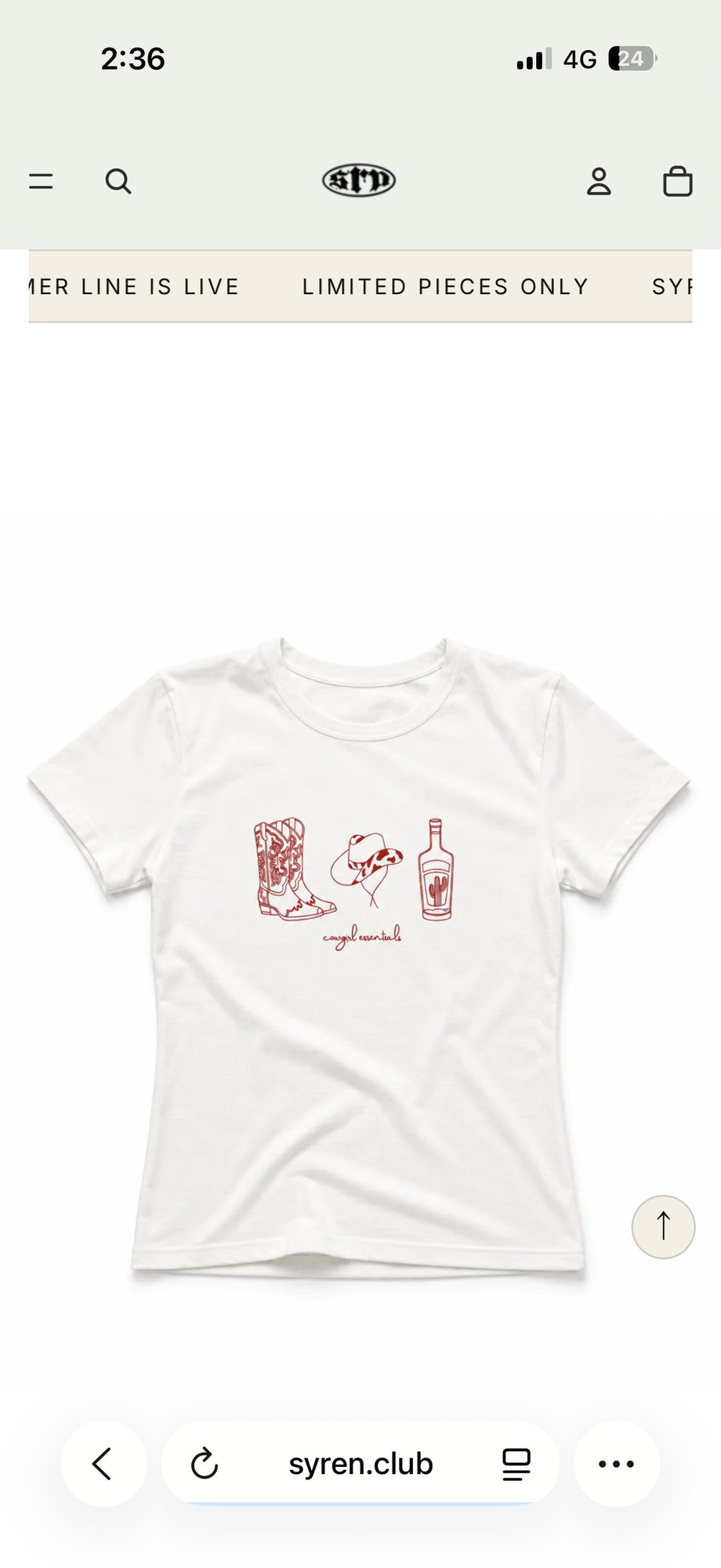 Cowgirl essentials baby tee
