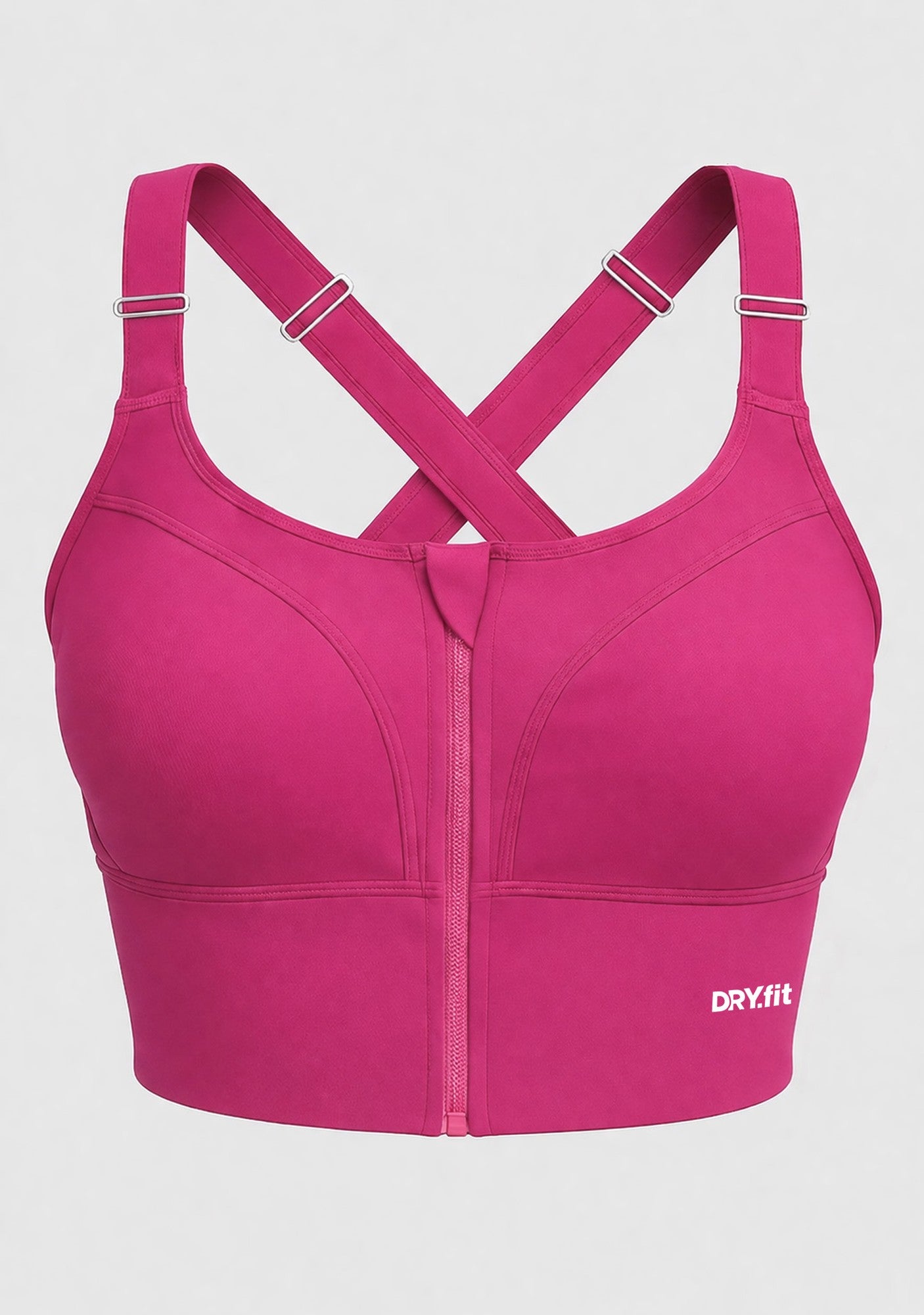 Doe High Support Adjustable Sports Bra - Pink