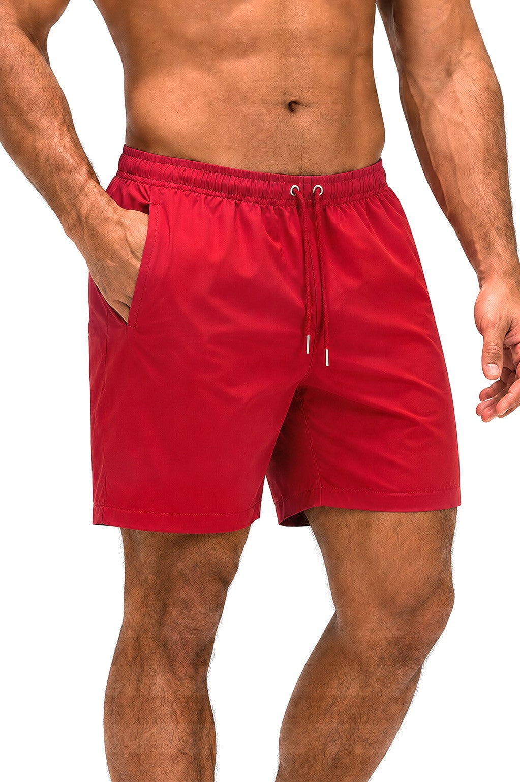 Viga Solid Swimming shorts - RED