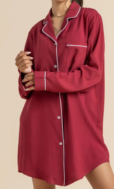 maroon nightshirt