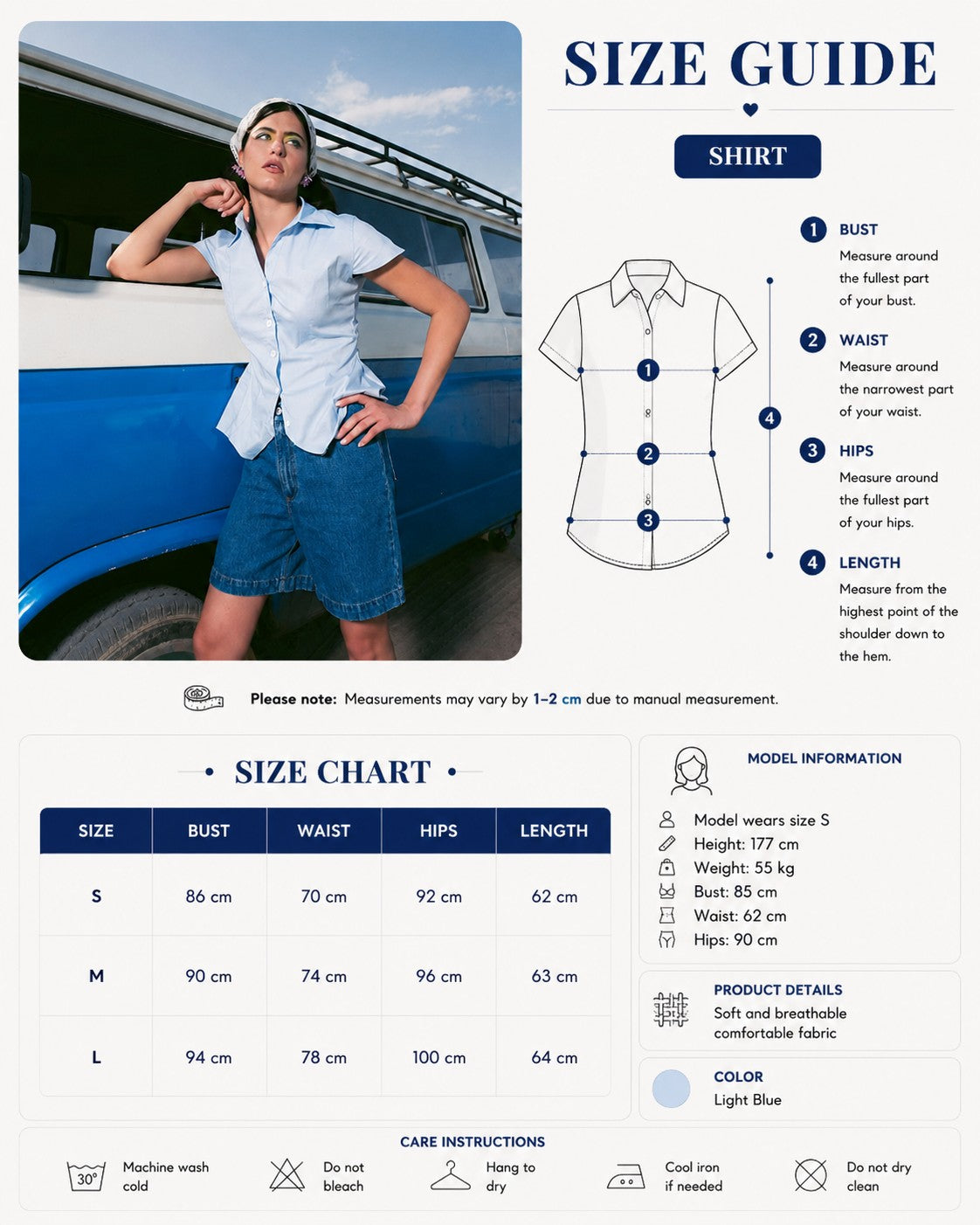 shirt Size Chart