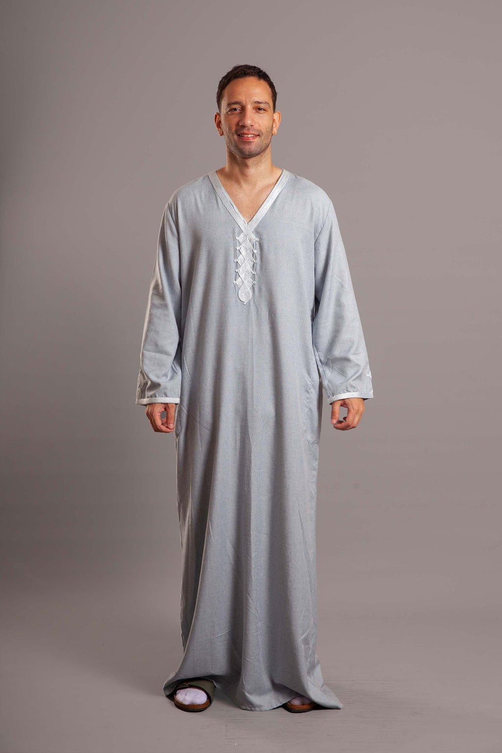 Blue mint linen Jalabiya