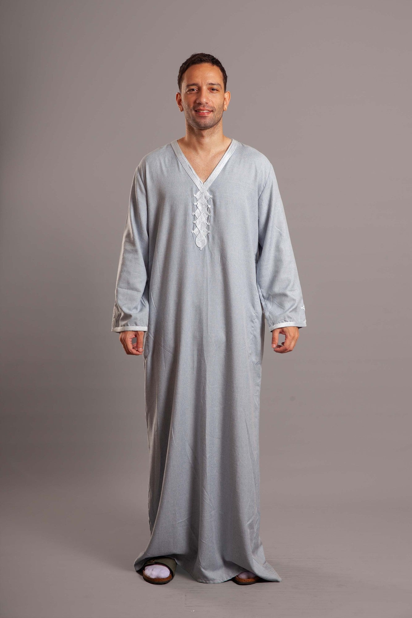 Blue mint linen Jalabiya