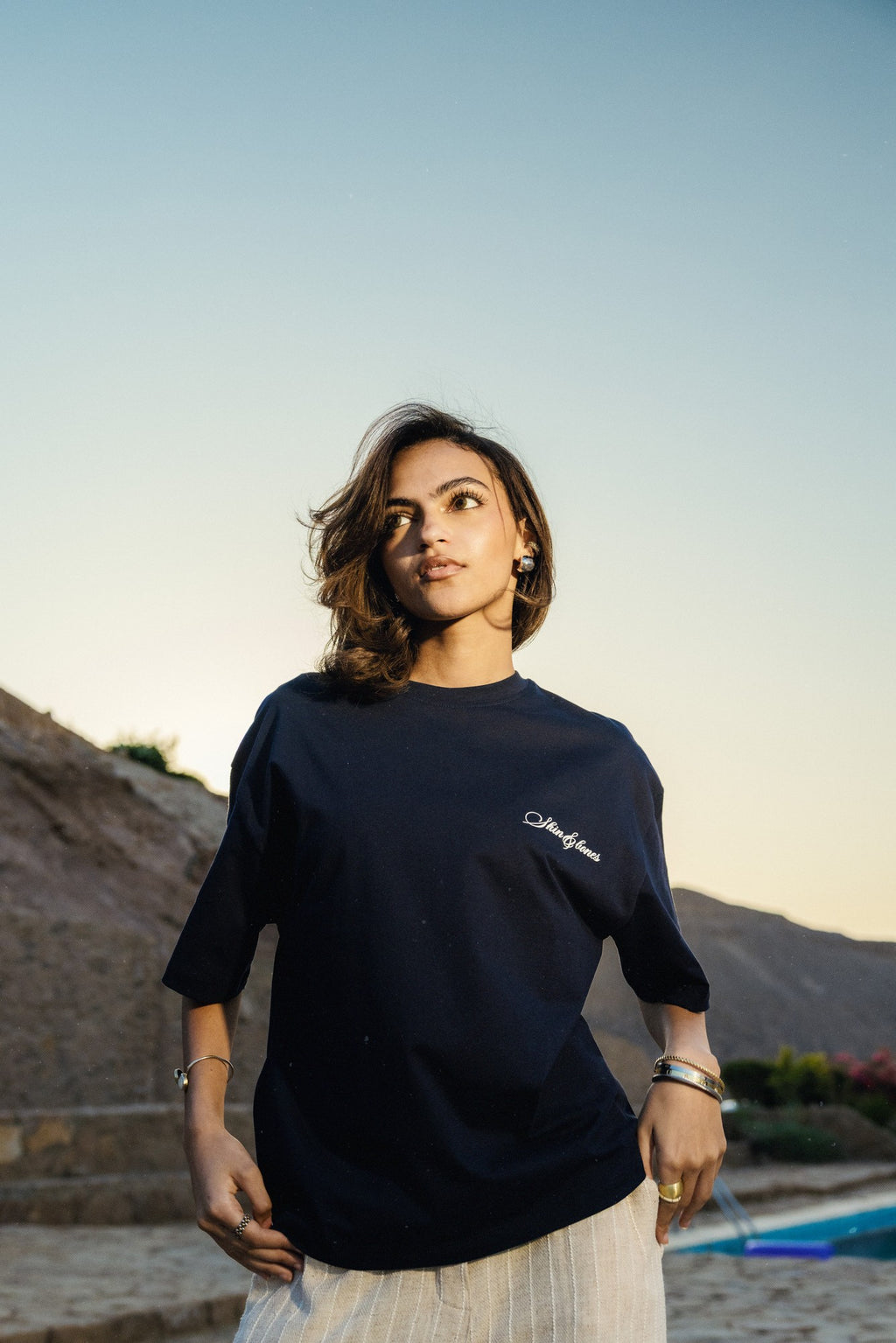 Capri Navy blue unisex T shirt