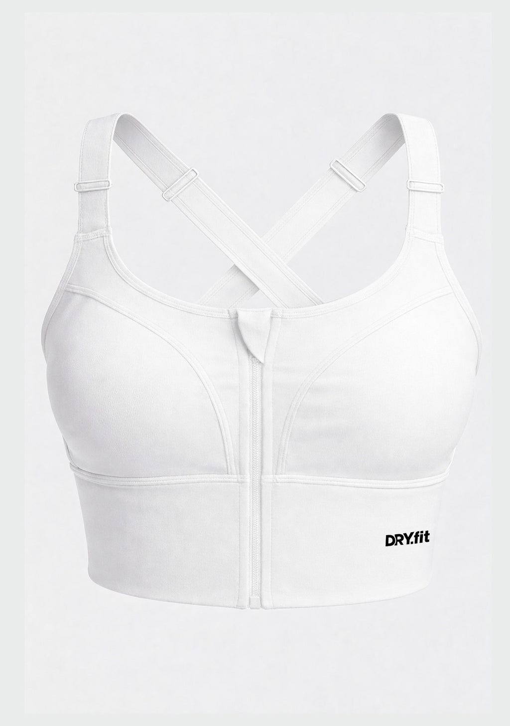 Doe High Support Adjustable Sports Bra - white