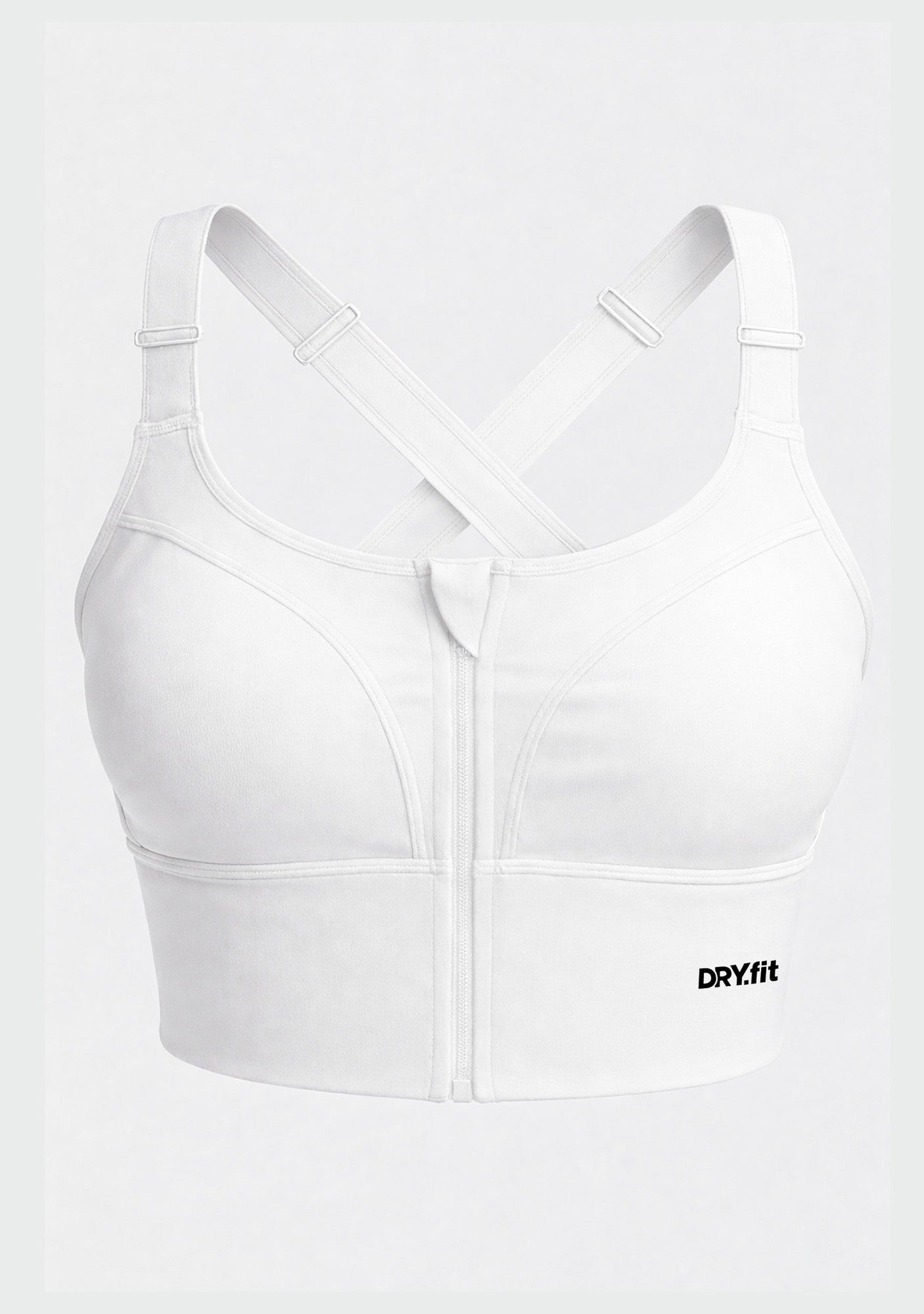 Doe High Support Adjustable Sports Bra - white