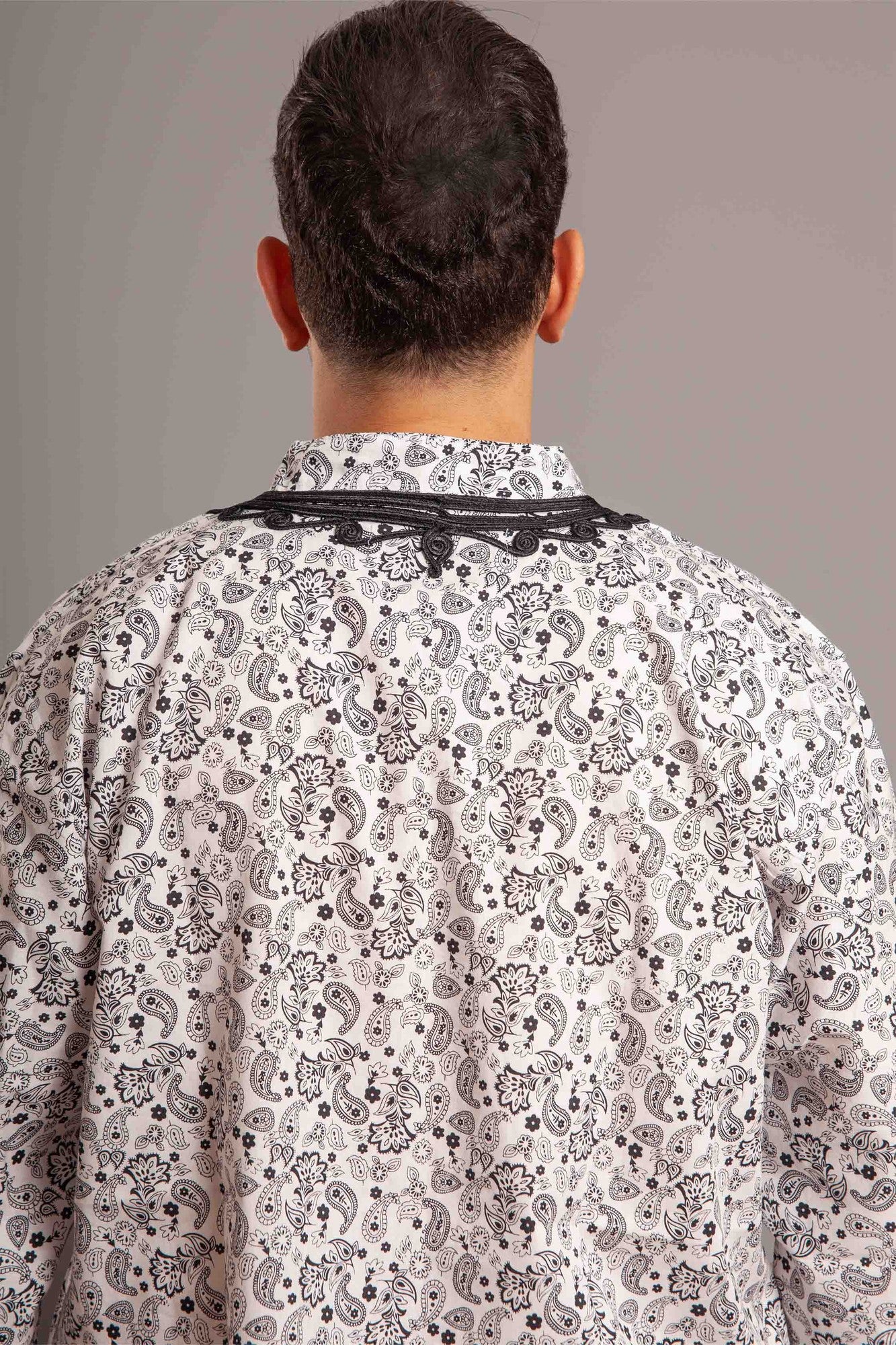 White cotton embroidered shirt