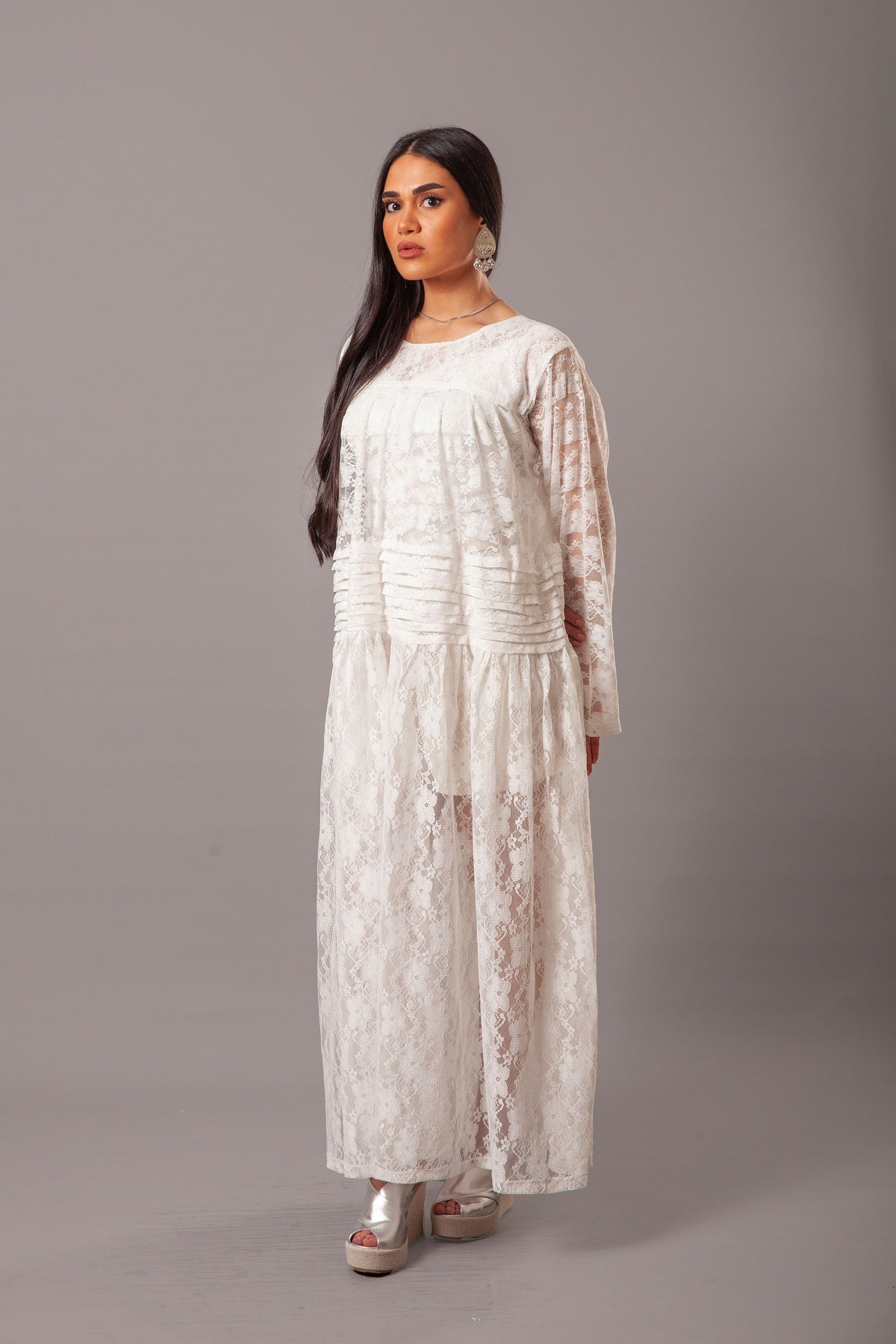 white tulle beach dress