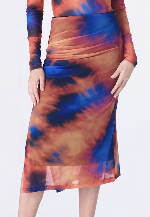 Sunset Mirage Mesh Skirt