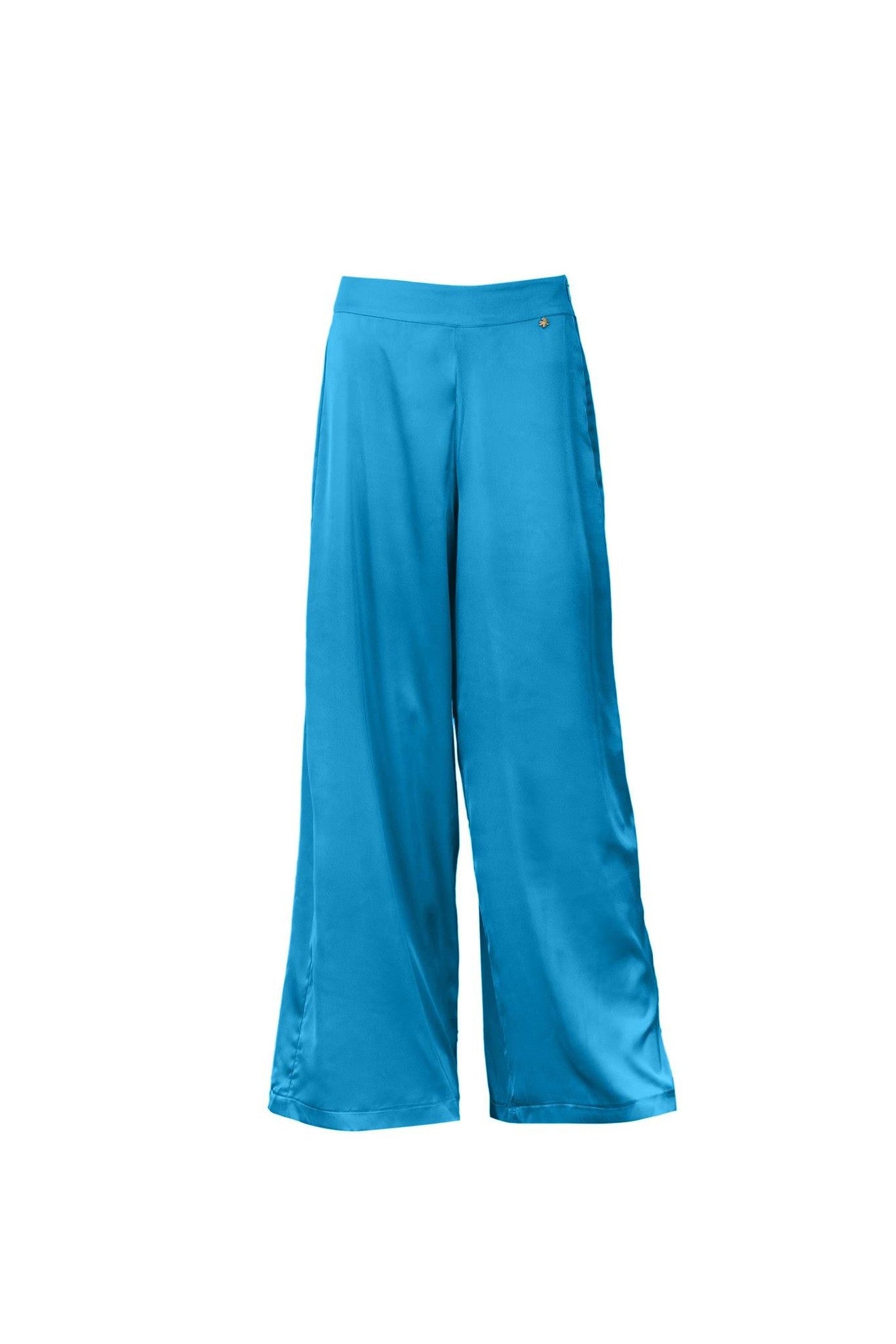 Firefly Charm Silk Pants - Blue