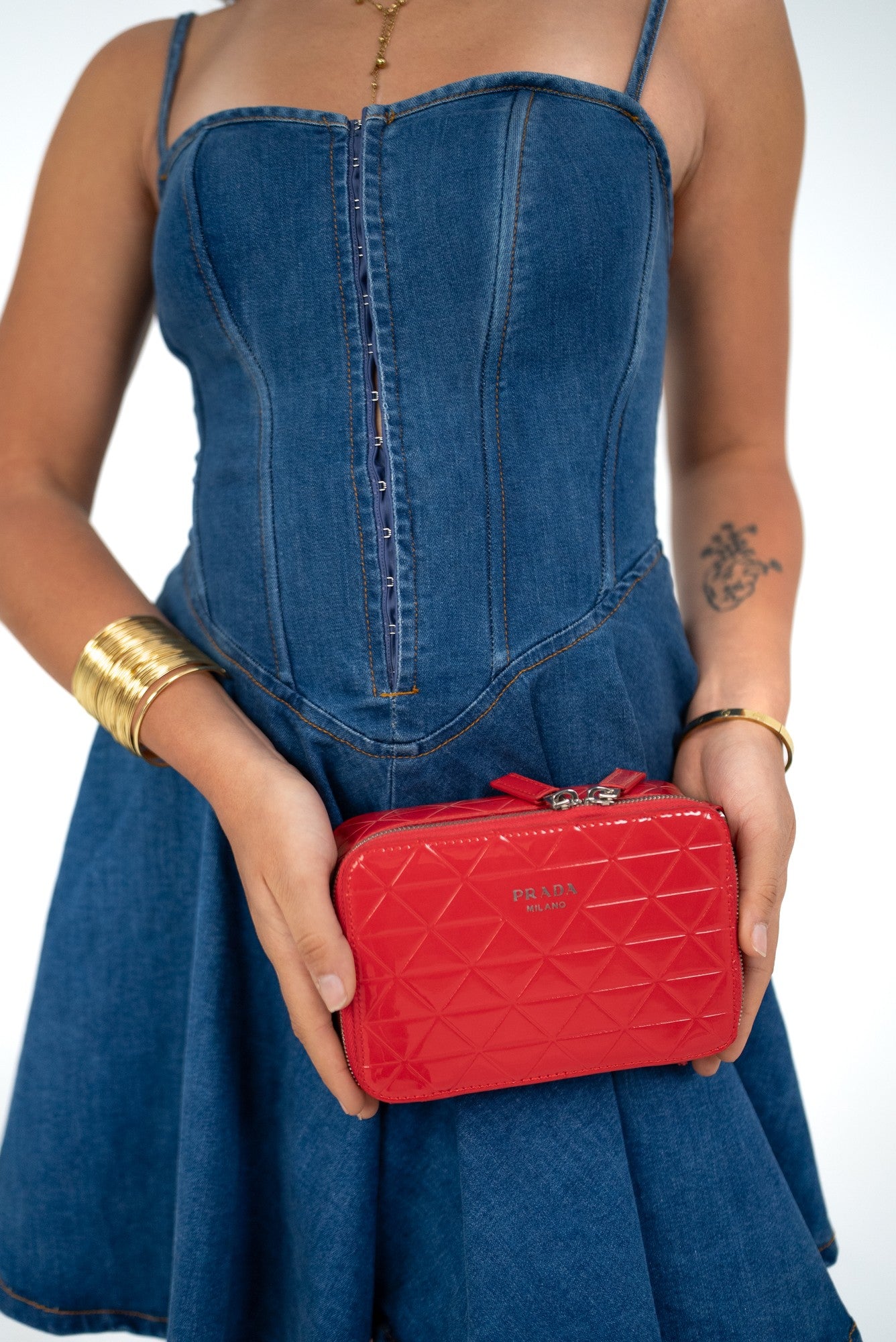 corset jeans dress