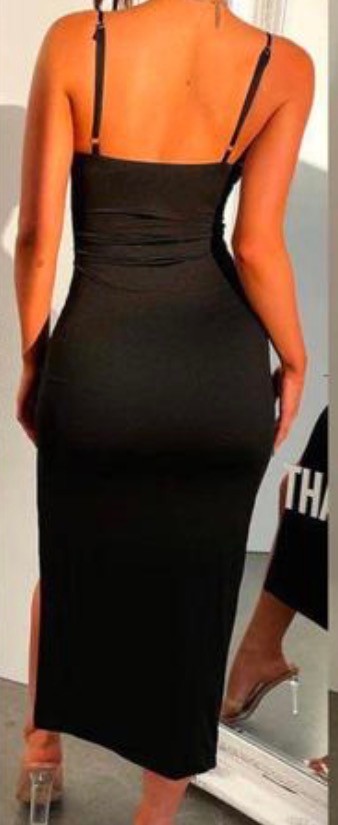 black cutout dress