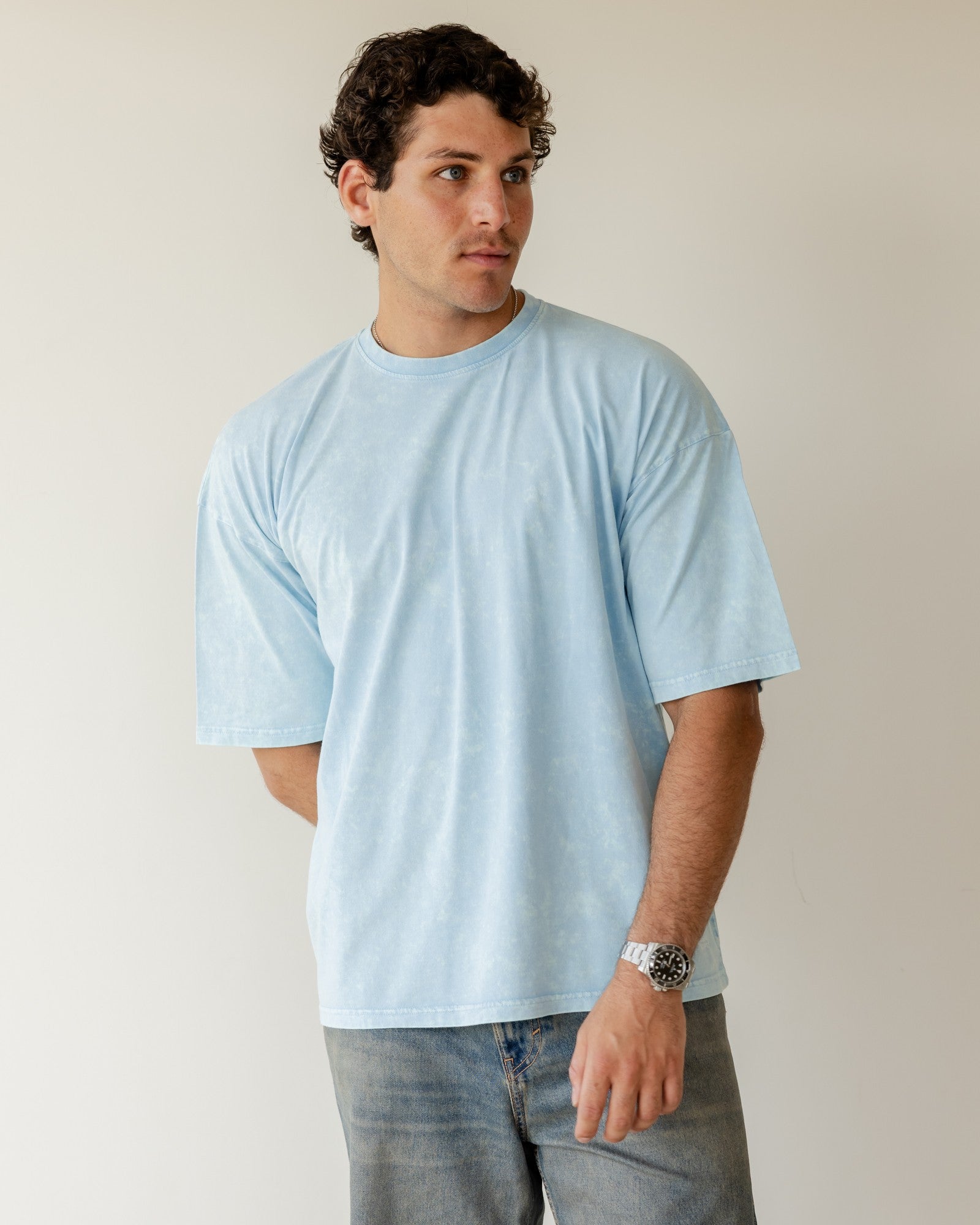 Sky Blue Acid Wash
