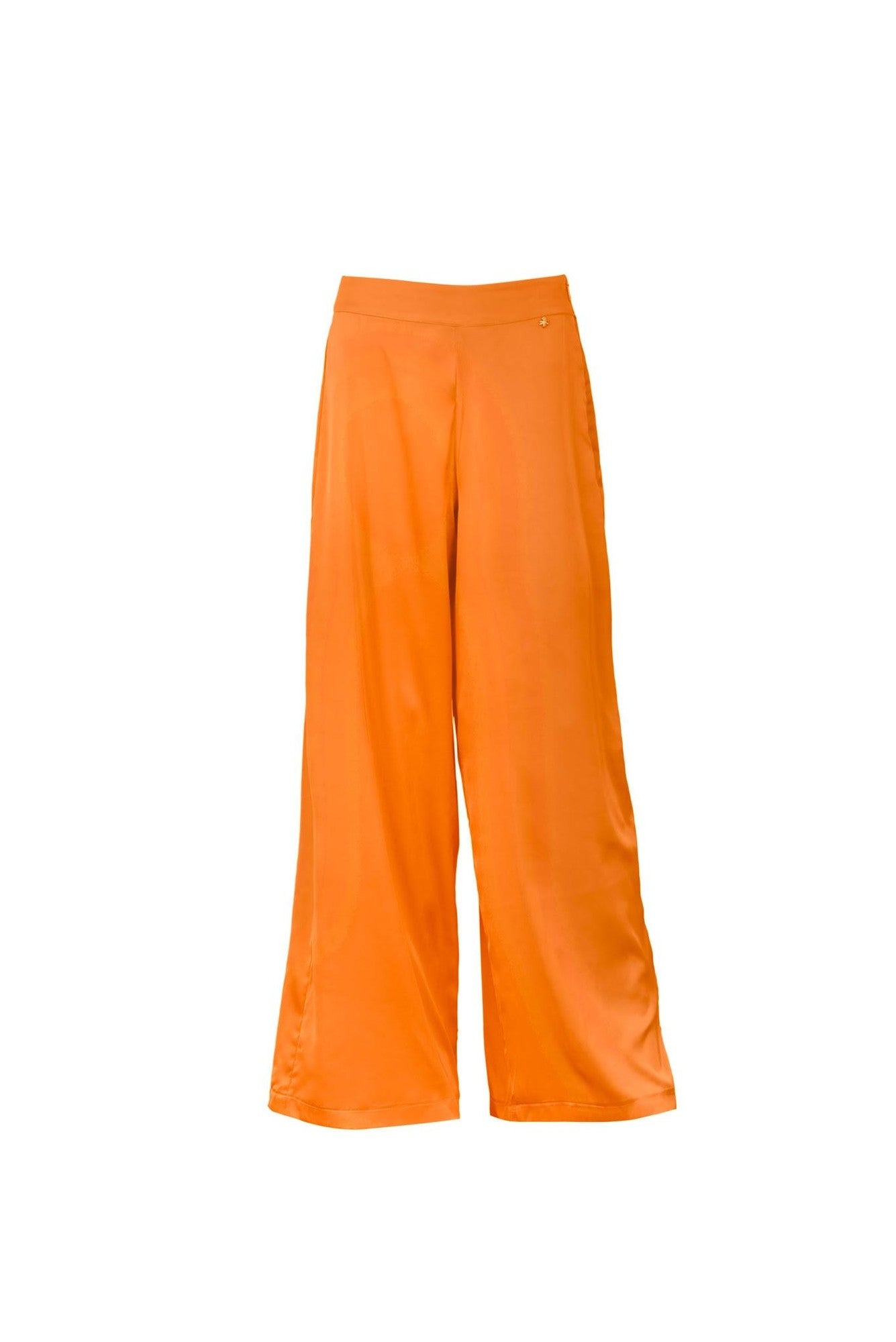 Firefly Charm Silk Pants - Orange