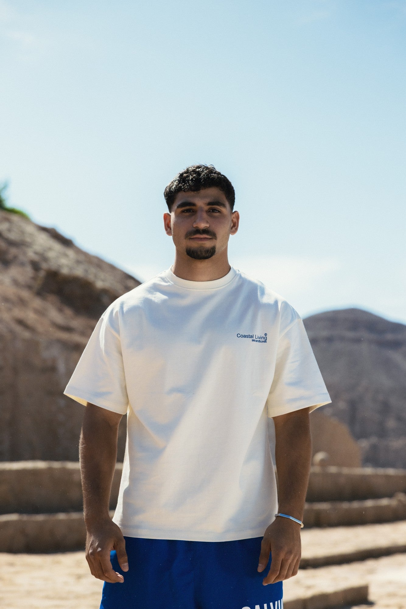 Santorini off white unisex t shirt