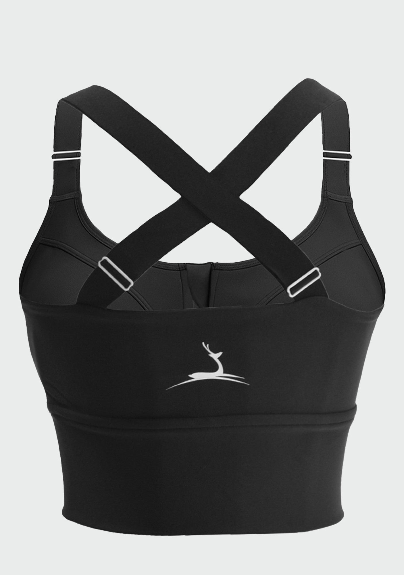 Doe High Support Adjustable Sports Bra - Black
