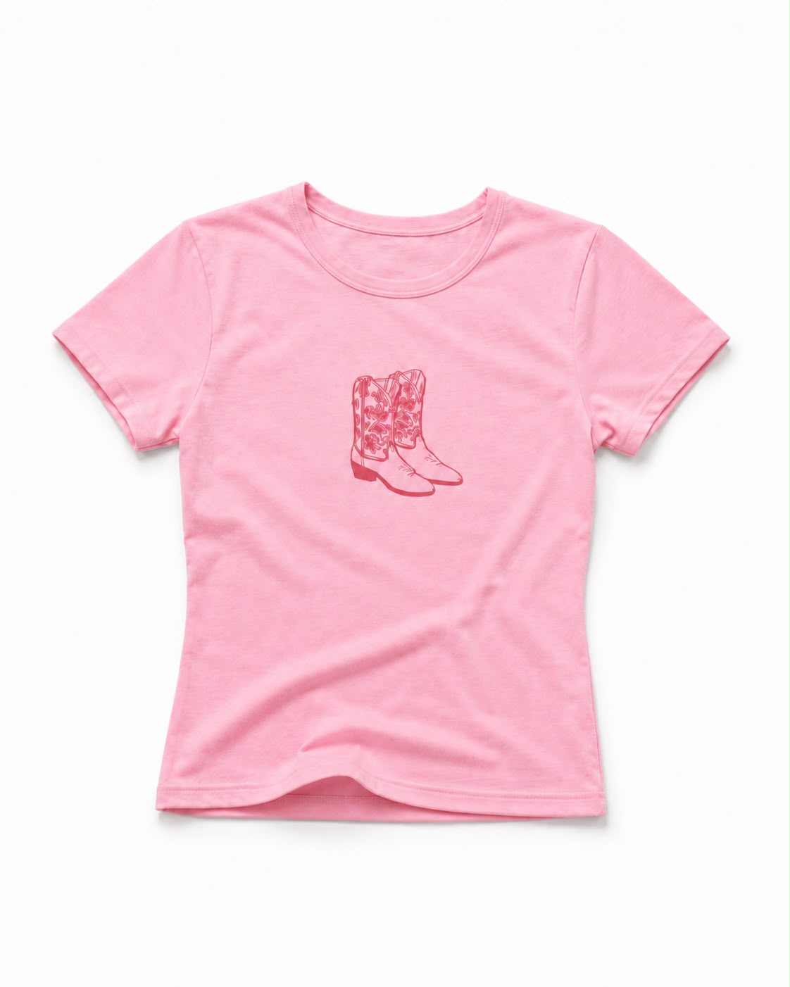 Pink boots baby tee