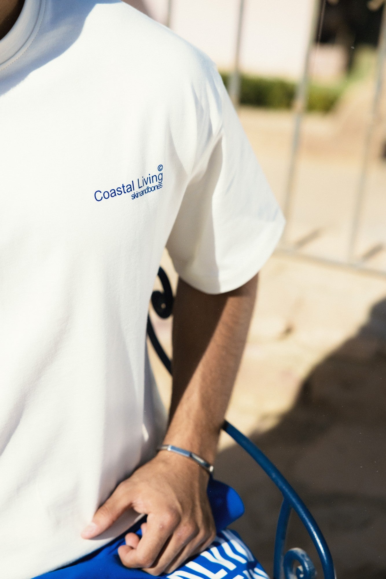Santorini off white unisex t shirt