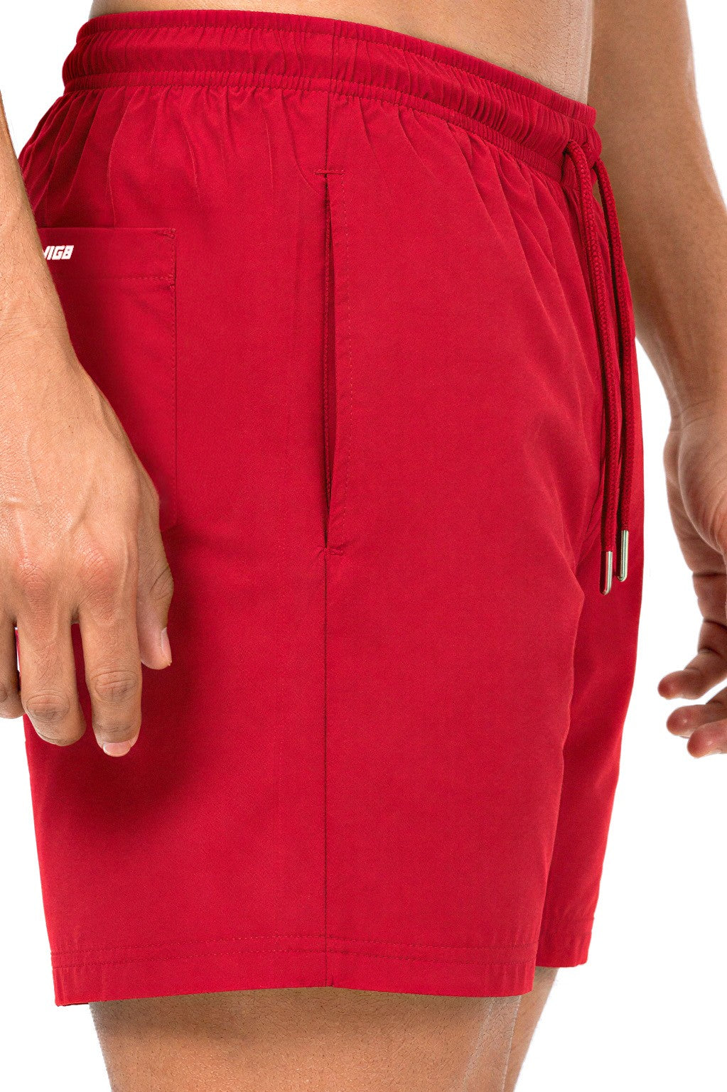 Viga Solid Swimming shorts - RED