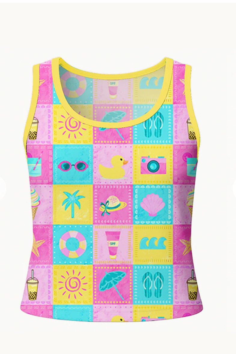 Ocean pop Shape top