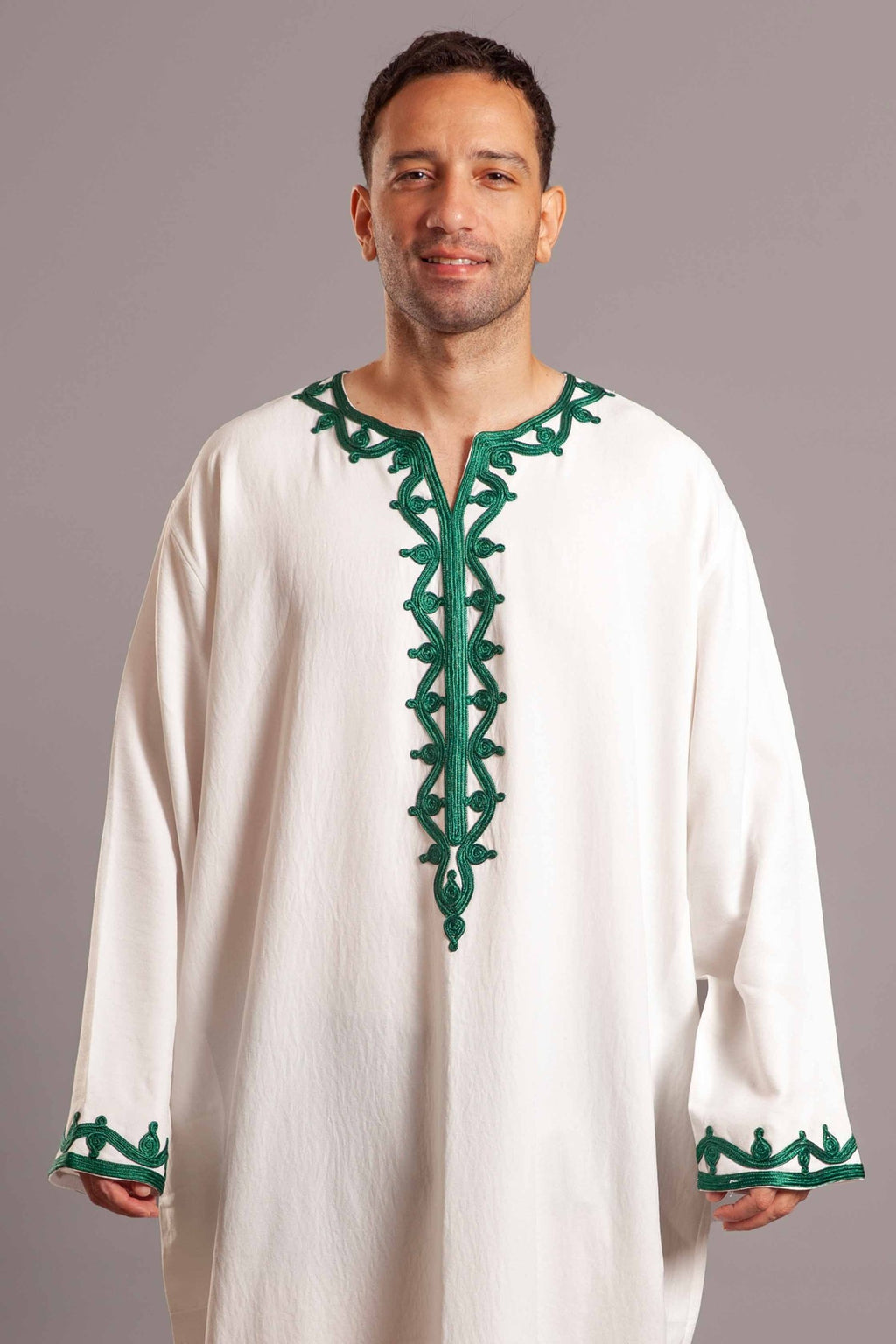 White cotton jalabiya