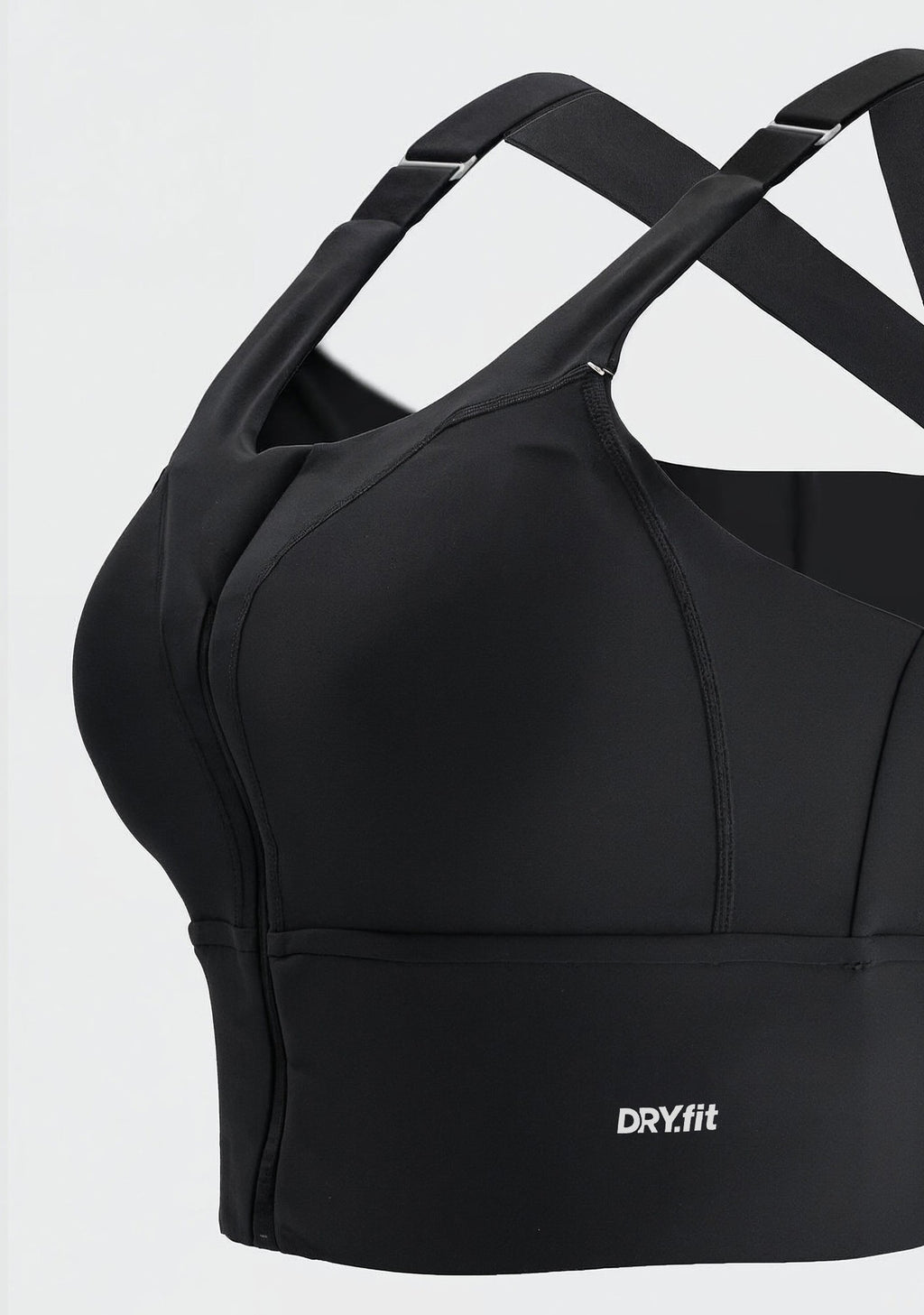 Doe High Support Adjustable Sports Bra - Black