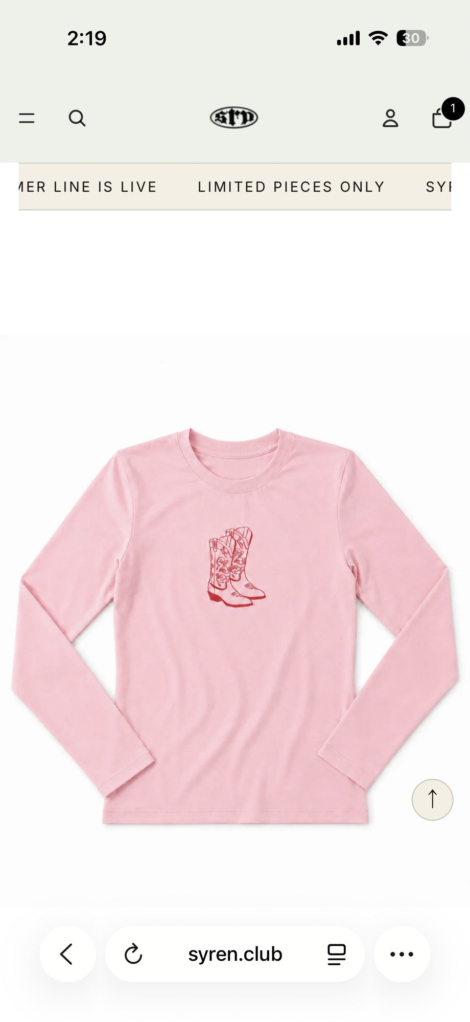 Pink boots long sleeve
