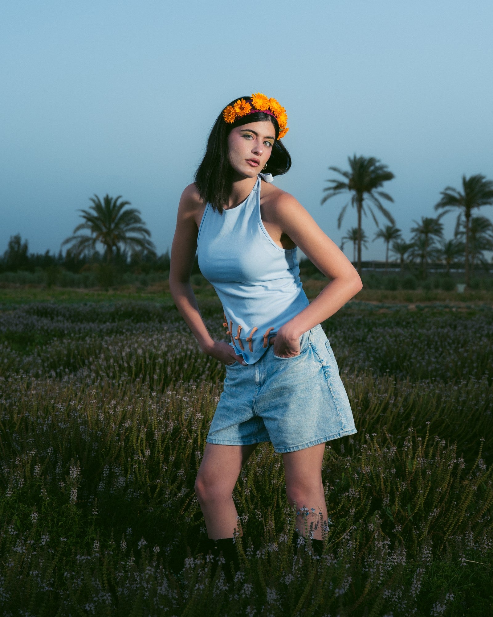 Light Blue Halter Top